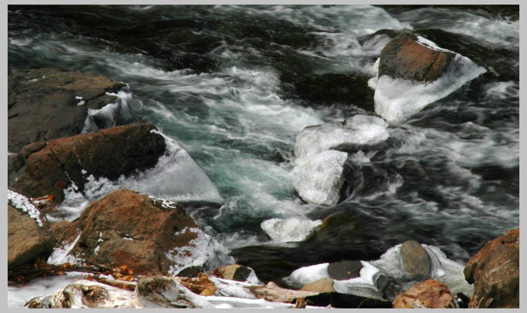Eagle Creek, December Ice II—natural fractal complexity flowform 