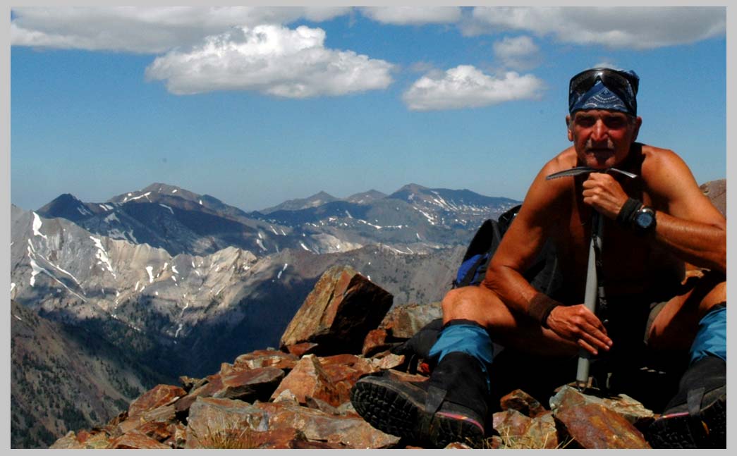 Fieldwork on Red Mountain, Eagle Cap Wilderness, Cliff Crego self-portrait . . .