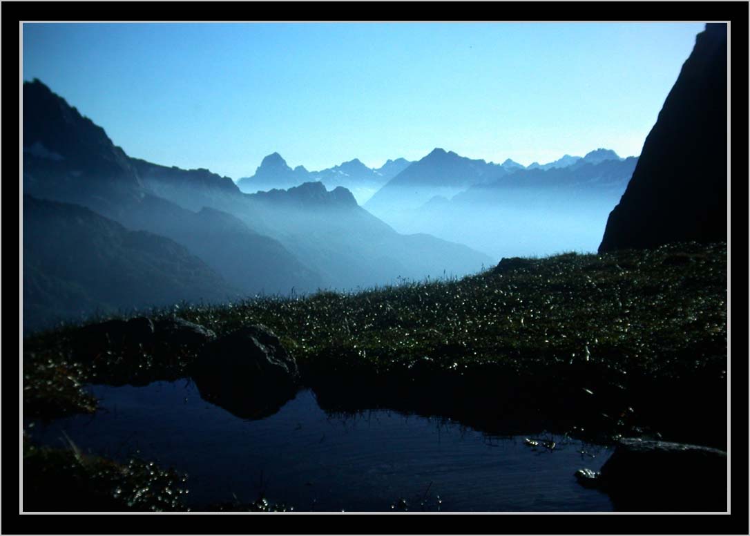 SMALL FROZEN TARN, late summer, Urnerland, the Alps