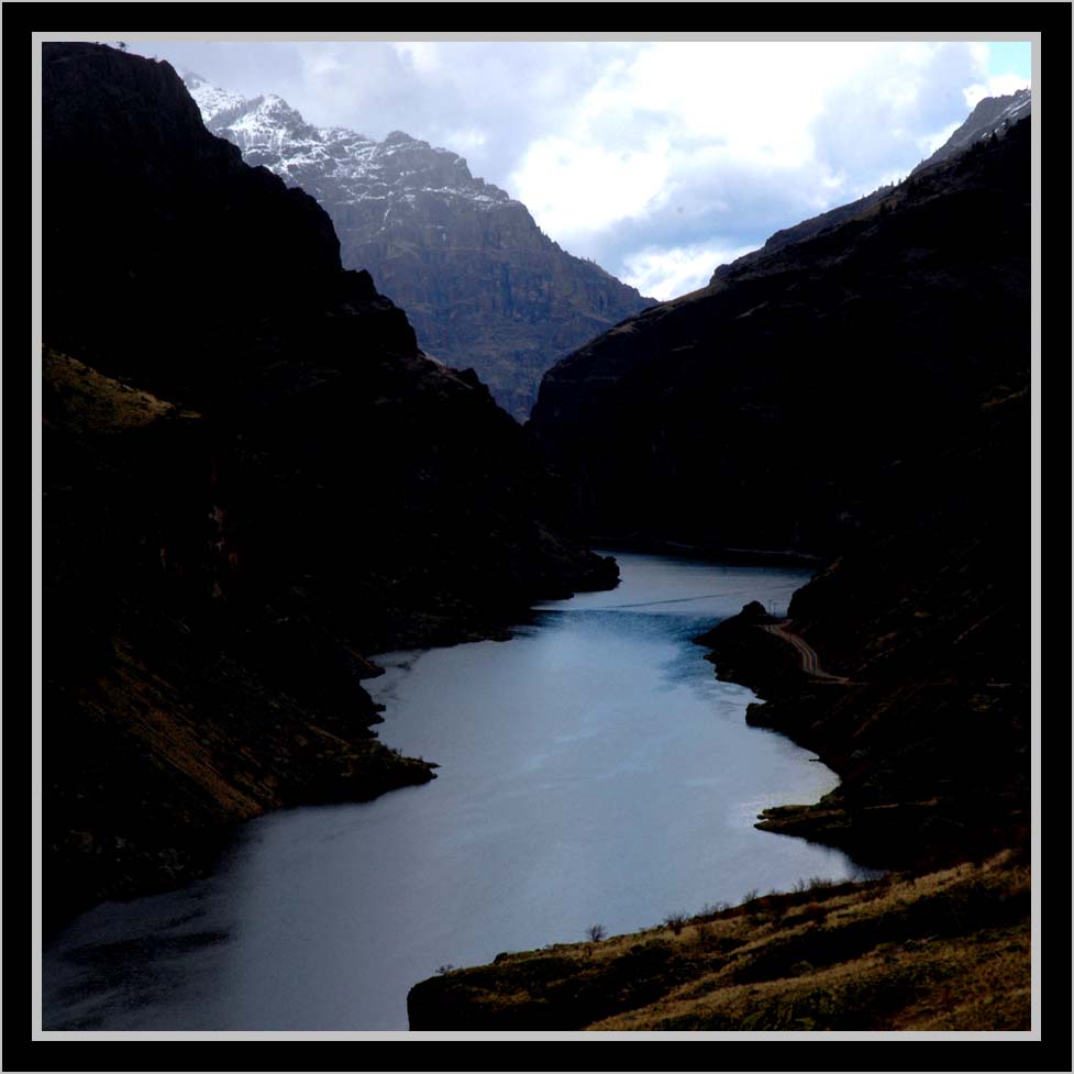 ENTERING HELLS CANYON, from the South, March aspect, from the Idaho side
