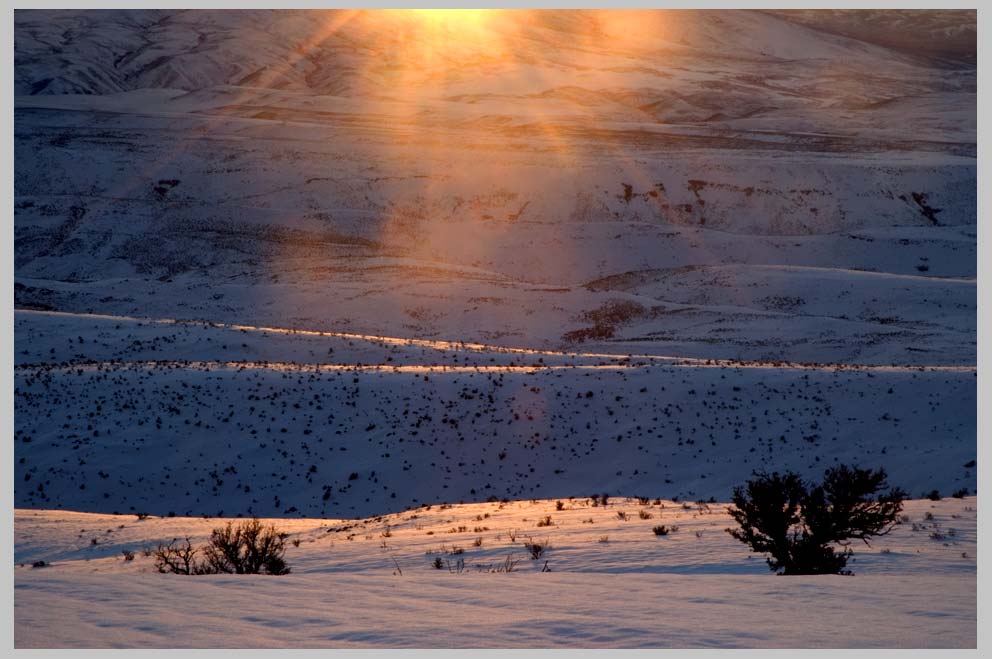 January, last light, South Wallowas
