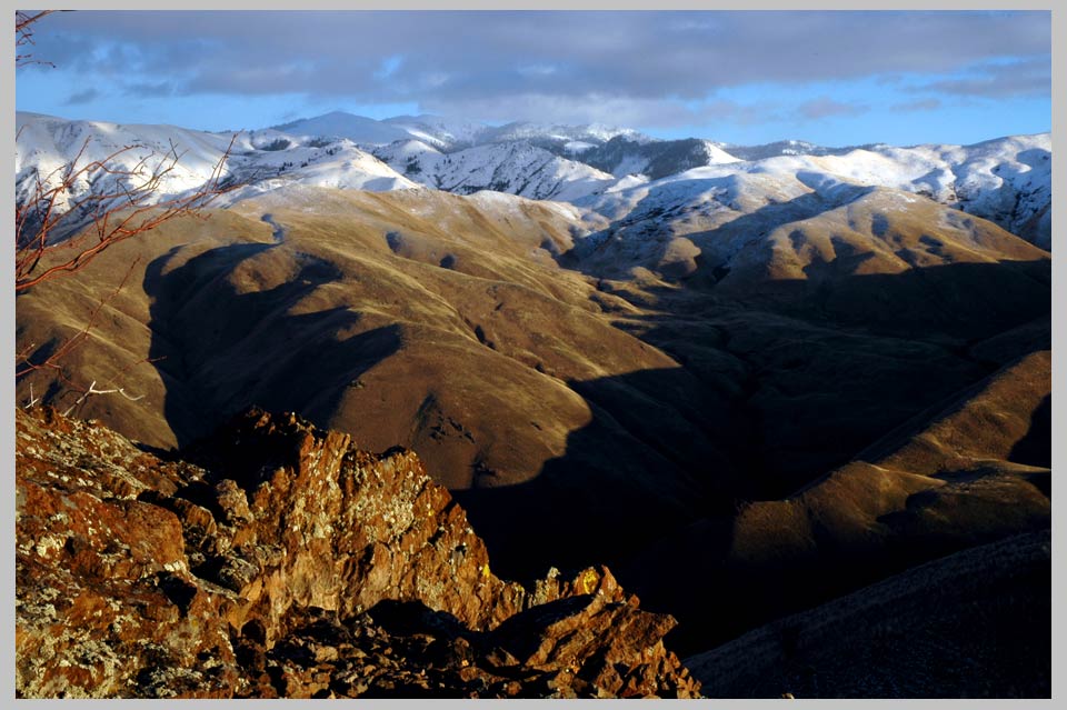 MUTED SNAKE, view East towards present-day Idaho, at Winter Solstice