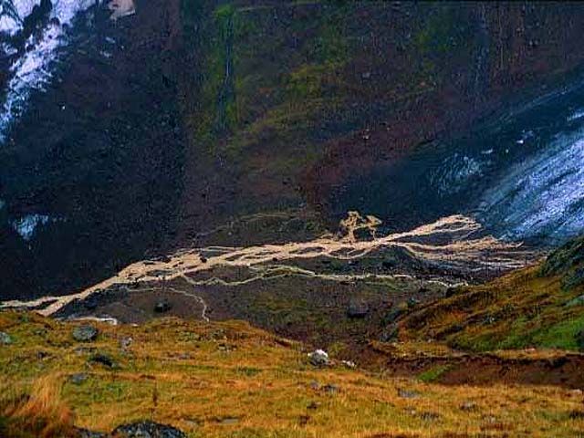 Fall Galcier Melt, the Alps
