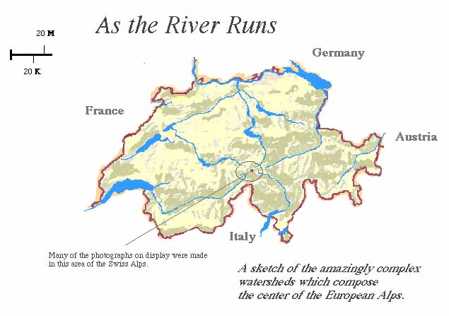 Watershed Map: The Alps